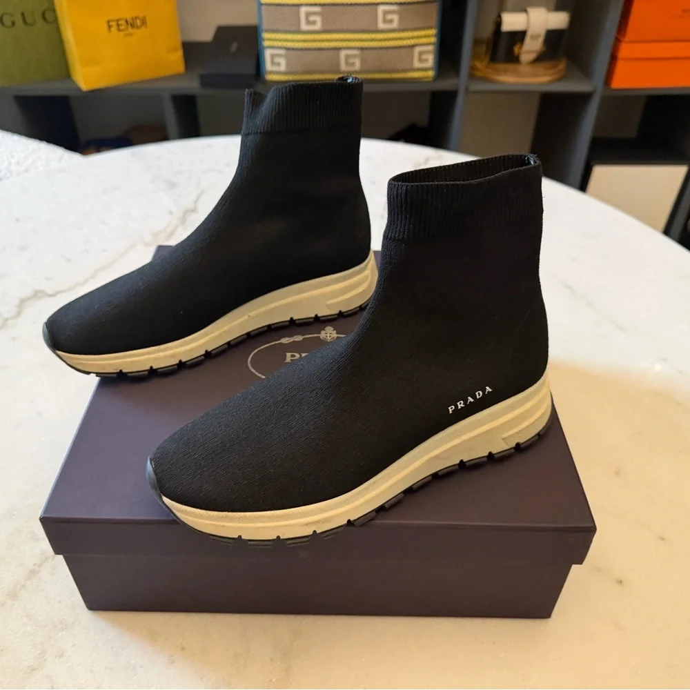 Prada high-top sock sneakers - Picture 5 of 10